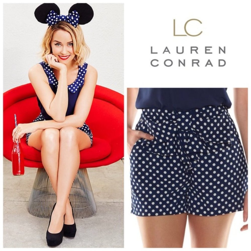 Disney by Lauren Conrad Minnie Mouse Polka Dot Shorts  Medium